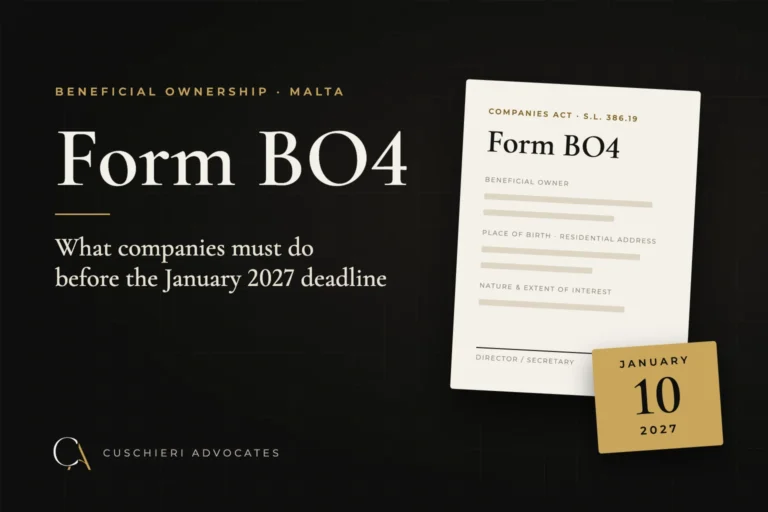Malta Beneficial Ownership BO4: What Companies Must Do